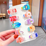 10PCS/set New Girls Cute Silica Gel Cartoon Princess Hairpins Lovely Hair Ornament Barrettes Hair Clips Fashion Hair Accessories