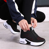 kamames Women Lightweight Sneakers Vulcanize Shoes Outdoor Sport Shoes Breathable Mesh Comfort Casual Shoes Air Cushion Lace Up