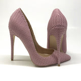kamames 12cm high heels sexy knit fashion pointer toe sexy shallow women wedding party evening shoes BM014 ROVICIYA