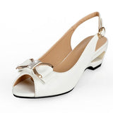 GKTINOO 2021 Summer New Style Sandals Female Summer With Wedges Open Toe Shoes White Shoes Comfortable Women's Shoes