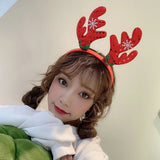 2021 New Year Women Girls Cute Christmas Antlers Santa Claus Hairbands Sweet Hair Decorate Headband Fashion Hair Accessories