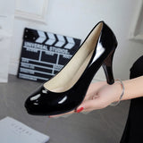 kamames kamames Comfortable Formal Dress Shoes, Stilettos, Round-Headed Professional Shoes, Black High-Heeled Work Shoes, Special Offer