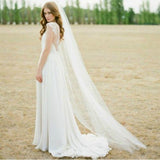 kamames Long Tulle Wedding Veils One Layer With Comb White Ivory Bridal Veil for Bride Wedding Accessories