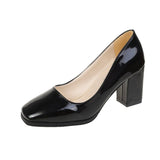 kamames kamames Heel Casual Women's Shoes Spring 2024 New Fashion Square Head Square Root High Heel 4243 Large Size Women's Shoes