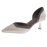kamames kamames And Summer 2024 Pointed Thin Heel French Temperament High Heel Shoes High Color Work Professional Hollow Single Shoes