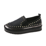 kamames Size Casual Shoes For Women In Spring 2023 New Love Shoes With Thick And Flat Rivets And Fashionable Women's Shoes