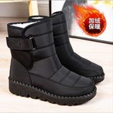 kamames Women Boots Mid-Calf Winter Shoes For Women Snow Boots Casual Watarproof Platform Heels Botas Mujer 2022 New Winter Boots Female