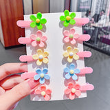 10PCS/Set New Girls Cute Cartoon Ice Cream Unicorn Hair Clips Kids Lovely Hairpins Headband Barrettes Fashion Hair Accessories