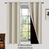 2 Panels Blackout Curtain Polyester Coated Insulated Blackout Grommet Top Curtains For Bedroom, Living Room, Home Decor, Room Decor