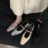 kamames kamames Silver French Spring And Autumn Small Single Shoes Women's 2024 New Hot Style With Skirt Mary Jane Evening Shoes