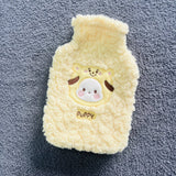 Cute Cartoon Puppy Plush Hot Water Bottle 1000ml/33.81oz - Soft Lamb Wool, Leak-Proof & Explosion-Safe with Detachable Cover for Easy Cleaning