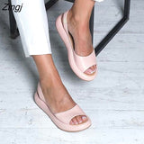 kamames Women Sandals Flops Fashion Rome Slip-On Breathable Non-slip Shoes Woman Slides Solid Casual Female 2023 Dropshipping