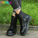 kamames women 2021 autumn thin single British style ladies white fried street net red thin boots winter shoes women
