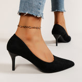 Chic High Stiletto Heels, Classic Lightweight D-Orsay Pumps, Versatile Plain Toe Office Heels for Spring