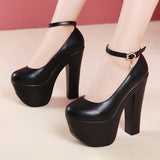 kamames Hate Tiangao Waterproof Platform, High Heels, Female Models, Cheongsam Shoes, Catwalk Shoes, 15CM Thick Heels, Round Head Shoes