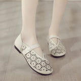 kamames kamames First Layer Of Cowhide Summer New Flat-Soled Women's Shoes Leisure Leather Sandals Comfortable Breathable Mother's Shoes