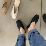 kamames Ping Follows The Internet Celebrity Sandals, Grandma Shoes, Soft-Soled, Head-Wrapped, Semi-Slippers, Women's Flat-Soled Retro Shoes, Wearing Lazy Muller Shoes.