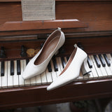 kamames kamames Production Of Full Leather High Heels Female 2023 Early Autumn New Soft Leather Thick Heel Working Shoes Pointed Head Korean Women's Shoes