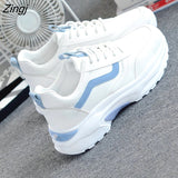 kamames Women Vulcanize Shoes Casual Fashion 2023 New Woman Comfortable Breathable White Flats Female Platform Sneakers Chaussure Femme