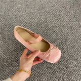 kamames Square Head Ballet Shoes Women's Shoes 2024 New Spring Minority Evening Mary Jane Peas Shoes