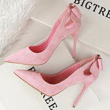 BIGTREE Shoes Patent Leather Women Heels Pointed Toe Woman Pumps Sexy High Heels 2022 Hot Bow-Knot Pumps Women Stiletto Ladies