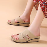 kamames Size Stitches, Slippers, Women's Shoes, Sandals, Sandals, Middle-Aged Mothers, Leisure Slippers, Women's Slippers.