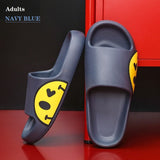 Summer Flip Flops for Couples Smile Face Slippers EVA Fashion Slides Women's Shoes Bathroom Slipper Floor Flats