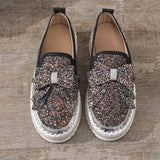 kamames Size Water Drill Shallow Mouth Love Shoes Women's 2024 Summer New Korean Version Of A Thick-Soled Lazy Shoes