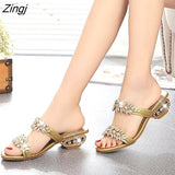 kamames New women shoes slippers summer beach sandals Fashion women Rhinestone outdoor slippers flip flops shoes women mujer