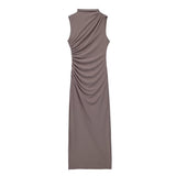 kamames New Pleated Trim Sleeveless Flute Dress 3152200