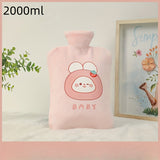 Cozy Cartoon Plush Hand Warmer - 16.91-67.63oz Winter Hot Water Bottle, PVC Material, No Batteries Required