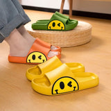 Summer Flip Flops for Couples Smile Face Slippers EVA Fashion Slides Women's Shoes Bathroom Slipper Floor Flats