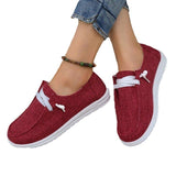 kamames New Round Head Muffin Sole Single Shoes Rubber Soles Pure Color Lace Large Size Lace Women's Singles Shoes