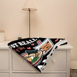 1pc Ultra-Soft Luxurious Ramen Milk Tea Blanket - Adorable Kawaii Design for Noodle Lovers & Bubble Tea Fanatics - A Perfect, Uniquely Cozy Gift Idea