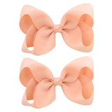 2Pcs/lot 4'' Cute Solid Grosgrain Ribbon Bowknot Hair Clips For Girls Handmade Hairpins Barrettes Headwear Kids Hair Accessories