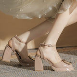 kamames kamames Baotou Mary Jane Single Shoe Sandals High Heels 2023 Summer New Niche Design Model Of Versatile Shoes