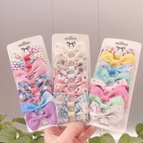 8Pcs/set Grosgrain Ribbon Unicorn Printed Bowknot Hair Clips For Cute Girls Handmade Barrettes Hairpins Kids Hair Accessories