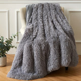 1pc Ultra-Soft Plush Shaggy Blanket - Cozy, Warm, Fluffy, and Furry Decorative Throw for Sofa and Bed - Thick, Comfy, and Luxurious Blanket for Snuggling Up