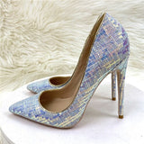 kamames Bling Sequins Women Sexy Extremely High Heels Pointed Toe Slip On Stiletto Chic Pumps Ladies Party Wedding Shoes BM044