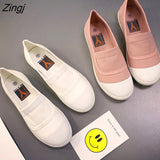 kamames Women's Casual Fashion New Soft Bottom White Shoes Solid Color Shallow Shoes Canvas Shoes Gilrs Sneakers Generation