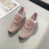 kamames New Large Size Women's Shoes With Thick Glitter, Solid Color Cover, Breathable Feet, Light And High Inside.