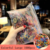 1000pcs/Pack Girls Colorful Small Disposable Rubber Bands Gum For Ponytail Holder Elastic Hair Bands Fashion Hair Accessories