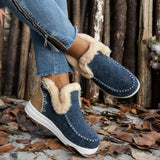 kamames kamames New Thick Bottom Snow Boots Women Add Velvet And Thick Hair Warm Large Size Sewing Bag Women's Cotton Shoes