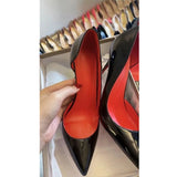 kamames Black Red High Heels Shoes Woman Pumps 12cm Tacones Pointed Toe Stilettos Sexy Deep Cleavage Wedding QKOU011 ROVICIYA