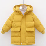 Boys Casual Thick Warm Mid-length Hooded Jacket, Zip Up Coat, Boy's Clothes For Winter Outdoor, As Gift