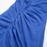 kamames Blue Slip Long Dress Women Ruched Elegant Party Dresses For Women 2023 Backless Sexy Summer Woman Dress Evening Dresses