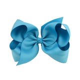 6 Inch Big Grosgrain Ribbon Solid Hair Bows With Clips Girls Kids Hair Clips Headwear Boutique Hair Accessories