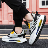 Fashion Men's Breathable Running Shoes High Quality Air Sole Cushioning Sneakers Outdoor Wear-resistant Reflective Jogging Shoes