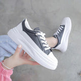 kamames kamames Shoes Female Rubber PU Leather Face Pure Color Muffin Bottom 2024 Simple Fashion Casual Small White Shoes Female
