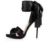 kamames Size Black And Red Sardine High-Heeled Sandals Strapped Fashion Shoes Chengdu